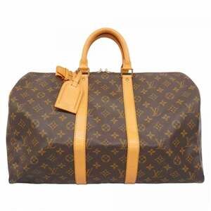 LOUIS VUITTON Brown Monogram Keepall 45 Boston Bag